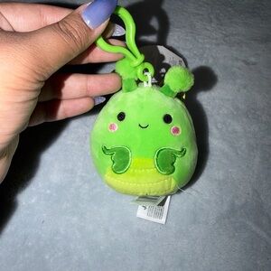 Squishmallow Green Plush Bug Keychain - Cute Clip-On Charm NWT